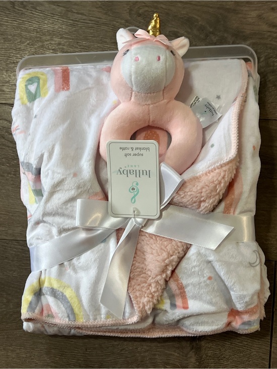 Lullaby Lane Other - Lullaby Lane Super Soft Blanket & Unicorn Rattle New